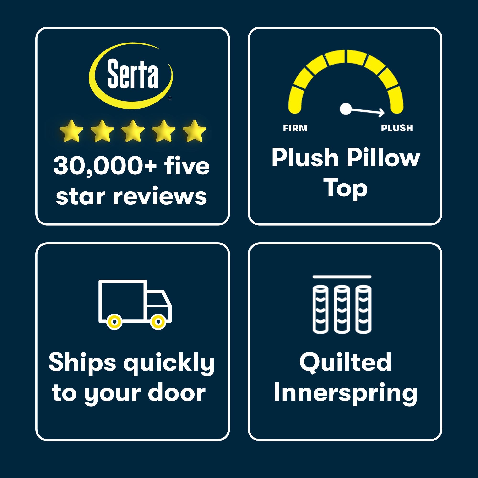 Serta Perfect Day 16" Plush Pillow Top Mattress in a Box